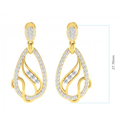 Lyra Diamond Earrings in Gold